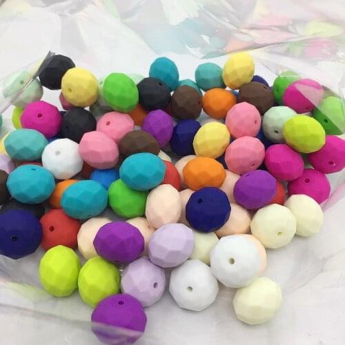 20MM Biggest New Abacus Silicone Beads without joint line - DIY Lot of 50pcs abacus Silicone Loose beads BPA Free food Siliocne