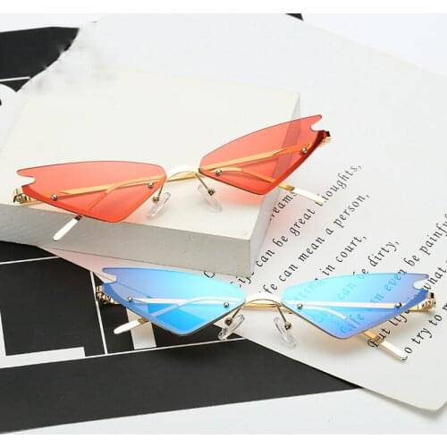 2020 New Fashion Cat Eye Sunglasses Women Brand Designer Vintage Color Lens Alloy Frame Sexy Party Style Sunglasses UV400