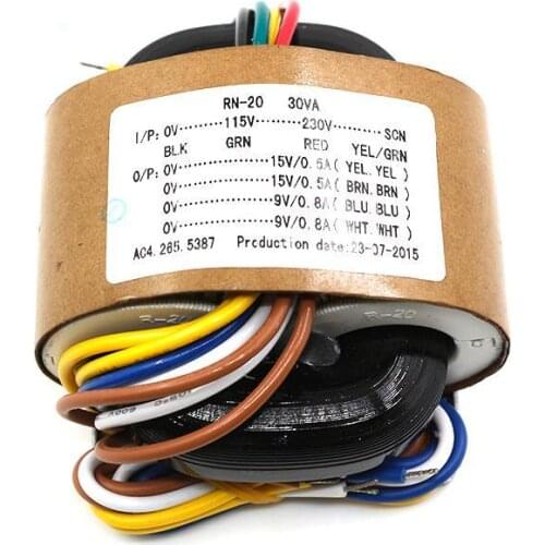 30VA Pure Copper Transformer For Audio DAC Decoder 30W Dual 15V+ Dual 9V Power Transformer