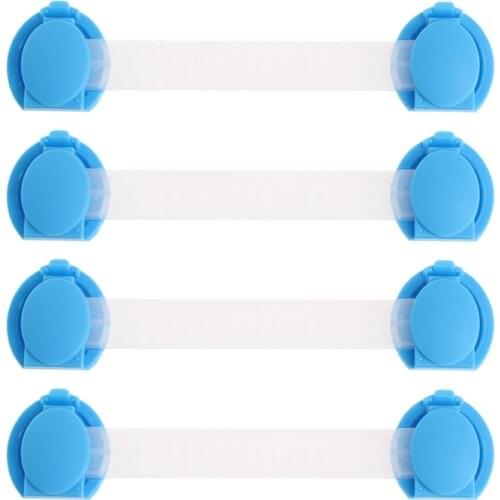 4Pcs Plastic Safety Cabinet Door Children Kids Drawer Cabinet Lock Protection