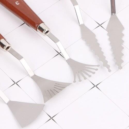 9pcs/set Professional Stainless Steel Artist Oil Painting Palette Knife Spatula Paint Pallet Art