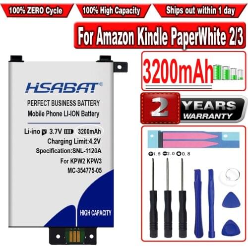 HSABAT 3200mAh 58-000049 MC-354775-05 For Amazon Kindle PaperWhite 2/3 KPW3 KPW2 Tab Tablet Ebook Battery