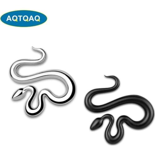 AQTQAQ 1Pcs 3D Metal Snake Car Side Fender Rear Trunk Emblem Badge Sticker Decals for JEEP Wrangler,Car decorations