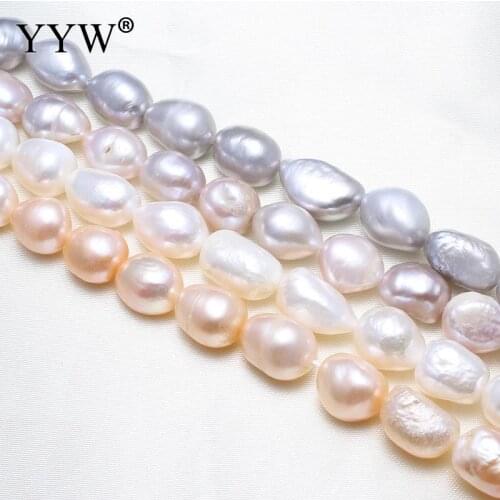 High Quality 11-12mm 100% Natural Freshwater Pearl Beads pink Baroque Pearl Loose Beads For DIY Necklace Bracelat Jewelry Making