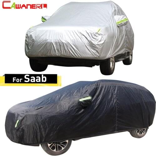 Cawanerl For Saab 900 9-3 9000 9-5 9-2X 9-7X Full Car Cover Waterproof Outdoor Sun Snow Rain Protector Auto Cover Dust Proof