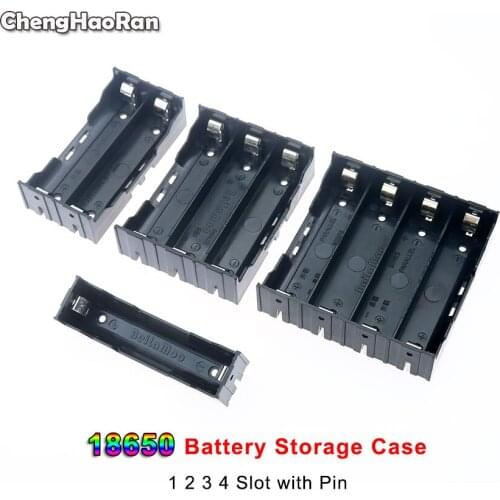 ChengHaoRan 18650 Power Bank Cases 1x 2x 3x 4x Battery Holder Storage Box Case 1 2 3 4 Slot Batteries Container With Hard Pin
