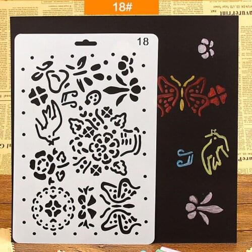 Kids diy craft stencil template flower stencil template kids educational drawing stencil