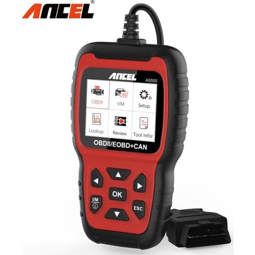 Ancel AS500 OBD2 Code Reader Auto Diagnostic Tool Multilingual Check Engine Light EVAP System Diagnose OBD 2 Automotivo Scanner