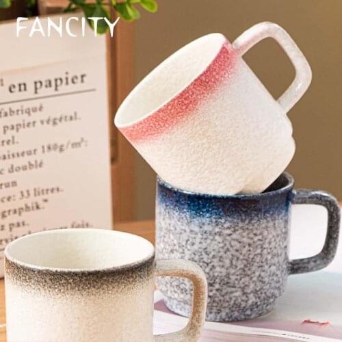 FANCITY Mug Ceramic Cup Coffee Cup Handle Cup Drinking Cup Household Milk Cup Juice Cup Japanese Tea Cup Water Cup