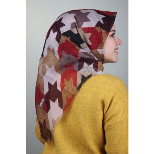 FOMARA SHİNE PATTERNED SILVERY LINEN SCARF-DESEN-07-RENK-11