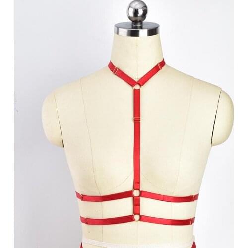 Gothic Body Harneess Bra Harajuku Rave Bondage Harness Women Sexy Bdsm Bondage Top Unique Cosplay Cage Bra Lingerie Bondage