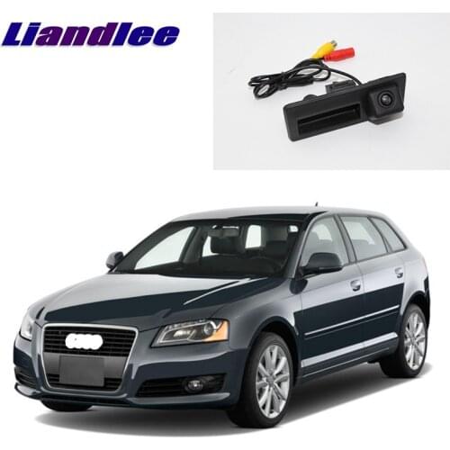 LiandLee Car Trunk Handle Rear View Reversing Parking Camera For Audi A3 Hatchback 8P 2003~2012