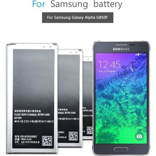 Mobile Phone Battery For Samsung Galaxy Alpha G850 G850F G850A G850W G850S G850K G850L G850T Battery EB-BG850BBE 1860mAh