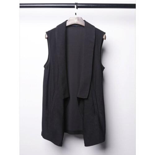 Spring and Autumn mens new personality lapel design sleeveless waistcoat British style fashion suit waistcoat mens trend