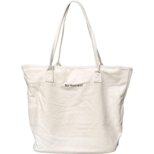 2021 new Korean version of simple and versatile white large-capacity canvas bag womens shoulder casual art tote bag students