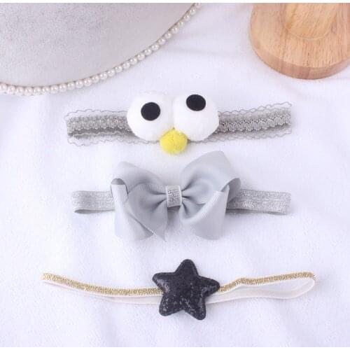 3pcs/lot Lace bandeau bebe fille Headwears Newborn Cute Girls Headwear Toddler Headbands Children Turban Hair Accessories Set