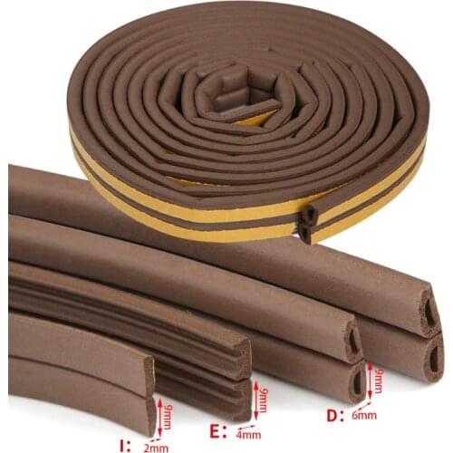 10 Meters DIEP Self Adhesive Door Sealing Strips Window Foam Wind Waterproof Dustproof Sound Insulation Tools Rubber Strip Foam