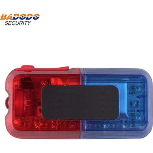 Blue Red color LED Flashing Shoulder lamp light alarm chargeable battery patrol warning light