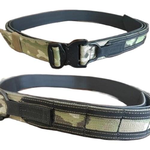 Tactical CS Outdoor Military Army Fighter Belt 3.8CM Wide Hunting Shooter Belt Double Layer Hard NL6 Material