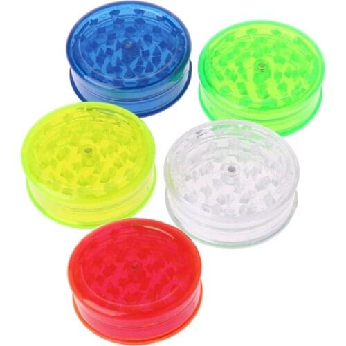 3 Layer Tobacco Grinder Smoking Accessories Round Shape Plastic Tobacco Grinder Herb Grinder Tobacco Spice Crusher Color Random