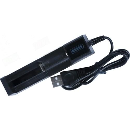 Charger Li-Ion Battery USB Led Flashlight Batery Litio for Liion Battery 18650 16340 14500 26650 Single Slot Smart Charging