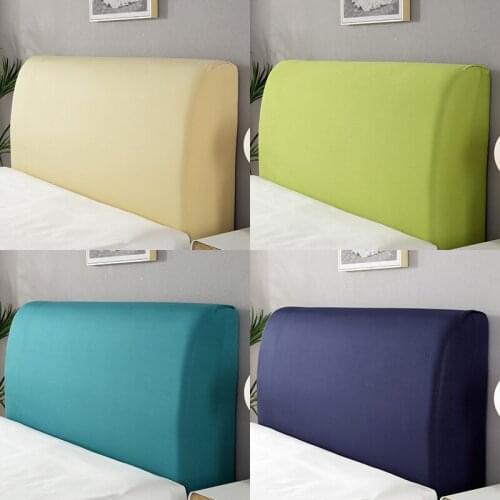 1.9-2m Nordic style Thicken Headboard Covers Solid Color Bedhead Cover Anti Dust Cover Elastic All-inclusive Bed Back Protection