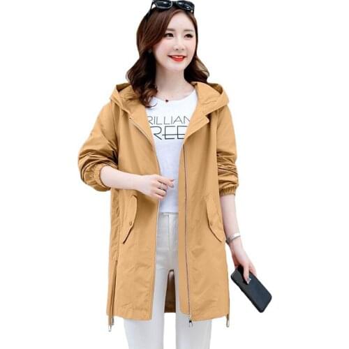 2021 Autumn Women Jacket Fashion Long Sleeve Casual Zipper Jackets Hooded Female Windbreaker Loose Coat Outwear Streetwear Tops