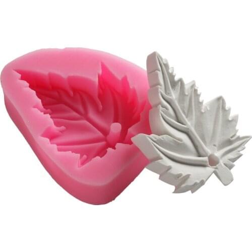 3D Silicone Maple Leaf Mold Cake Decoration Tools Fondant Mold Silicone Cookie Jelly Ice Gumpaste Chocolate Mold For Baking