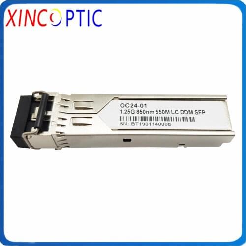 5Pcs 10Pcs 1.25G 850nm 550M LC SFP,1.25Gbps Multimode Dual Fiber,850mm,550M,DDM LC SFP Fiber Transceiver Module