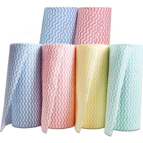 50pcs Non-Woven Fabric Washing Cleaning Cloth Towels Kitchen Towel Disposable