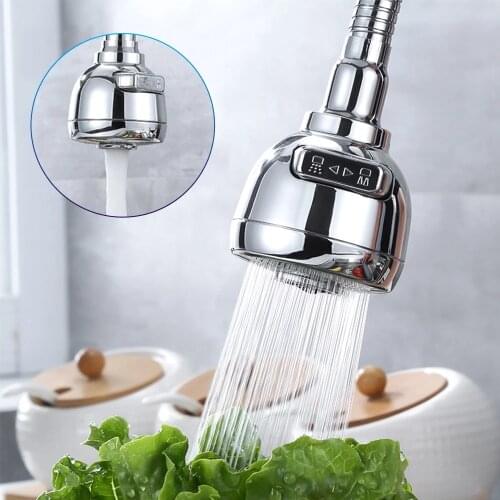 360 Degree Swivel Bubbler Kitchen Faucet Aerator Water Saving Nozzle Faucet Connector Adjustable Dual Mode Filter Diffuser