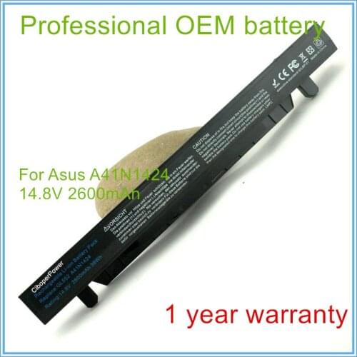 A41N1424 14.8V 2600mAh Laptop Battery for GL552 GL552J GL552JX ZX50 ZX50J ZX50JX JX4200 JX4720 bateria akku