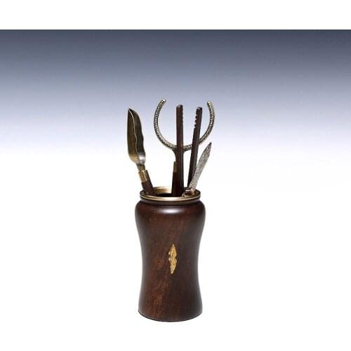 Tea ceremony accessories tea ceremony four gentlemen suit tea washing knife tea needle ebony one leaf knows autumn