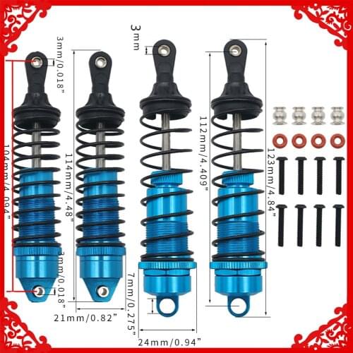 4 pcs/set full alloy front/rear damper shock absorber for1-10 ARRMA 3s&Mega550 Senton Granite Big Rock Typhon