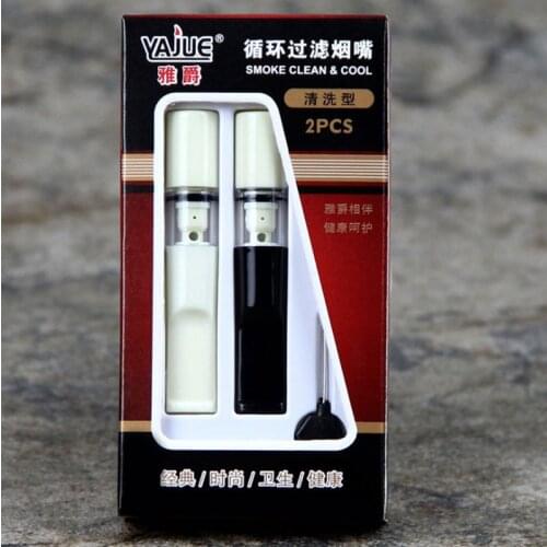 Circulating Smoking Filter Cigarette Holders Washable Pipe Reduce Tar Cleaning Mouthpiece Tip For Slim Cigar Converter men gift