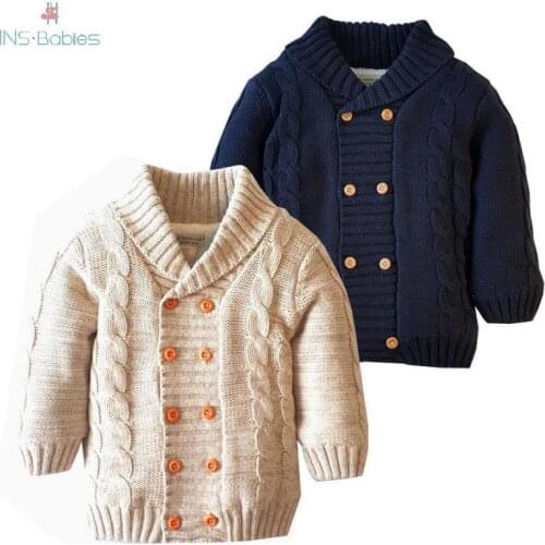 Children Winter Sweater Coat for boys baby girl clothes Autumn knitted Christmas Sweater Single Breasted Baby Cardigan for girls