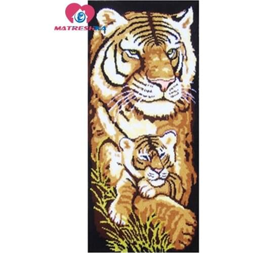Diy latch hook rug kits large animal Tiger diy rug canvas printed carpet embroidery sale diy rug crafts home decor carpet diy
