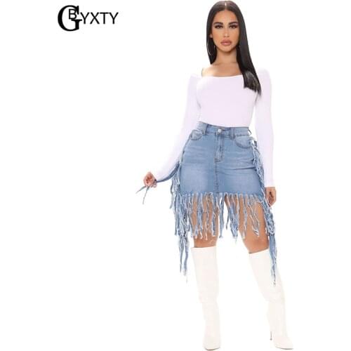 GBYXTY Denim Skirts For Women