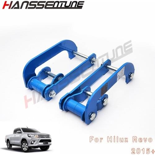 HANSSENTUNE 4x4 Suspension Spring Rear extend 2" Double G-Shackle for Toyota Hilux Revo 2015