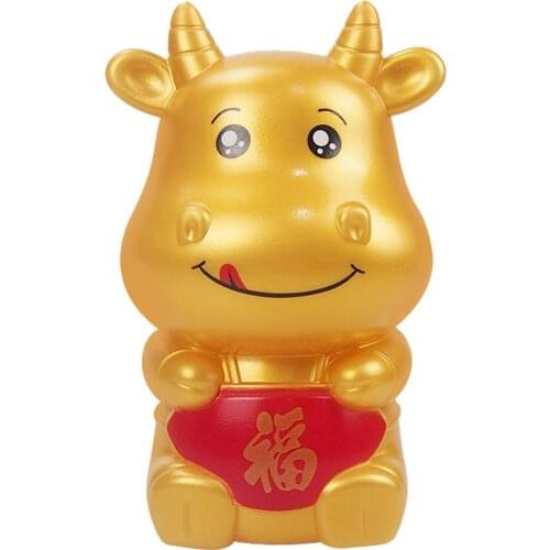 Cartoon Taurus Shaped Money Storage Piggy Bank Golden Bull Cartoon Children Coin Bank Coins Storage Box Kids Toys Birthday Gift