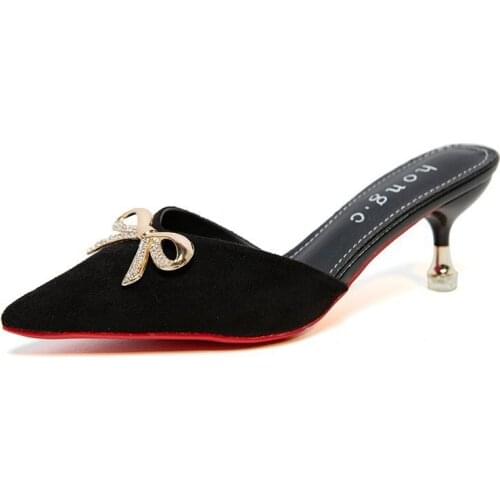 Fashion Women Pointed Toe Summer Sandals Comfortable Slippers Elegant Office Shoes Women Temperament High Heels