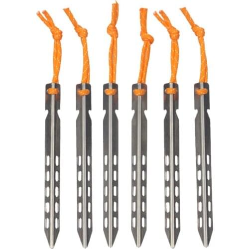 8pcs Titanium Tent Peg Kit V-Shaped Pegs Windproof Outdoor Camping Pegs Accessories Lightweight Ground Nails Muddy Grasslands