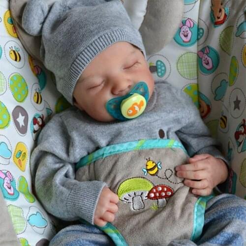 20 Inch Lifelike Reborn Baby Doll Kit Vinyl Unpainted Unfinished Doll Parts Newborn Baby Dolls DIY Blank Doll Kit Gifts For Kids