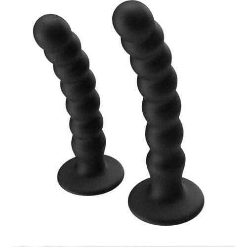 2021 New RYL-141 Smooth Head Silcone Anal Plug Sex Toys Sucker Design Butt Plug Anal Beards for Adult Game