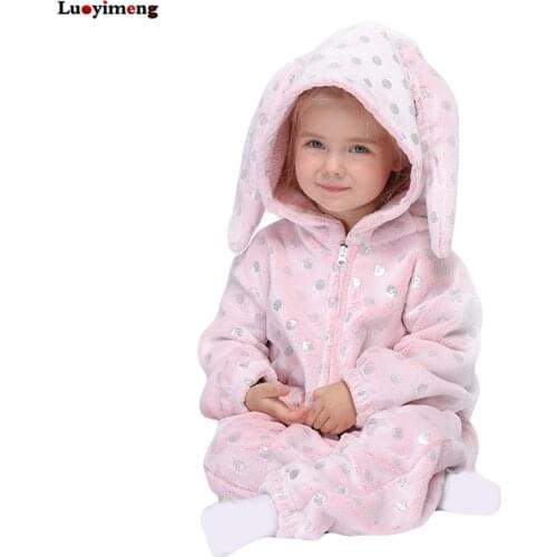 Kigurumi Pajama Rabbit Onesie For Children Animal Unicorn Sleepwear Pyjamas Kids Boys Girls Jumpsuit Winter Warm Flannel Pijama