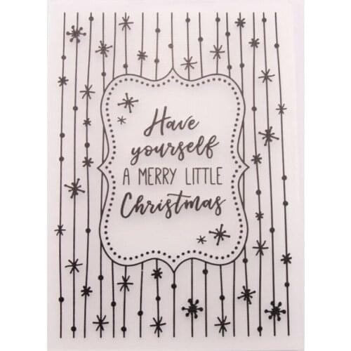 Plastic Embossing Folder Template Scrapbooking Paper Cards Making Craft Xmas for Paper And Scrapbooking Projects HG9529