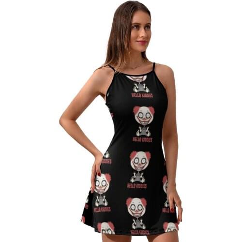 Clown Dress Suspender Autumn Cheap Dresses Stretch Girls Spandex Patterns One-Piece Dress