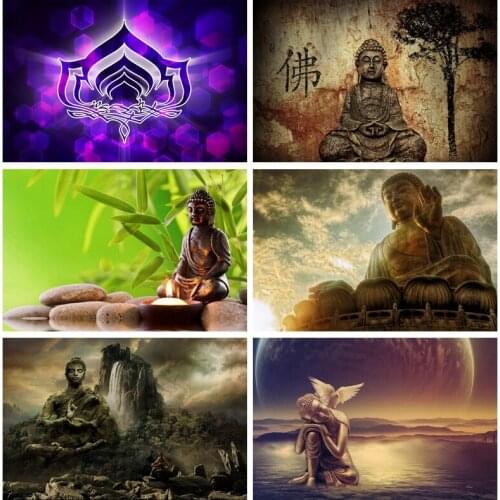 Full 5D DIY Diamond Painting Religious Buddha statue Buddhism 3D Cross Stitch Embroidery Mosaic Wall Sticker Home Decor Gifts