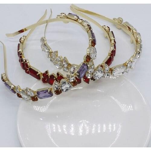 Baroque inlaid simple personality headband beautiful girl wild street hair accessories Fashion luxury wild headband 532