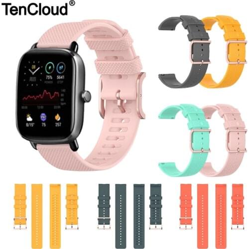 Wrist Band For Amazfit GTS 2 Mini 2E Watch Strap For Xiaomi Amazfit BIP S U/POP Pro/GTR 42/ZEEP E Silicone Bracelet 20 Universal
